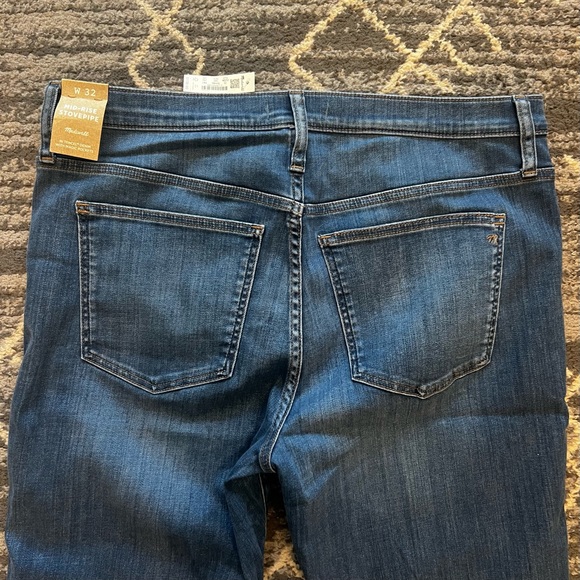 MADEWELL Mid-Rise Stovepipe Jeans in Leman Wash: TENCEL™ Denim Edition Sz 32 NWT - Picture 8 of 10